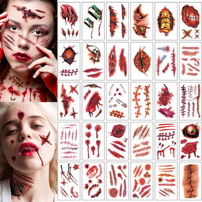30 Stück Wunden Tattoos